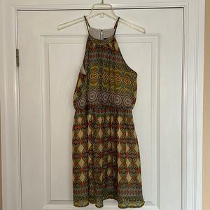 Floral high neck dress